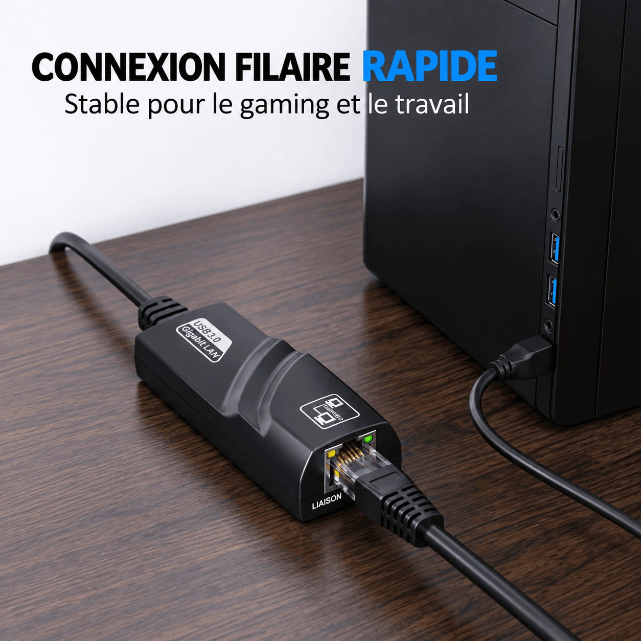 Adaptateur Réseau USB 3.0 vers Ethernet RJ45 Gigabit