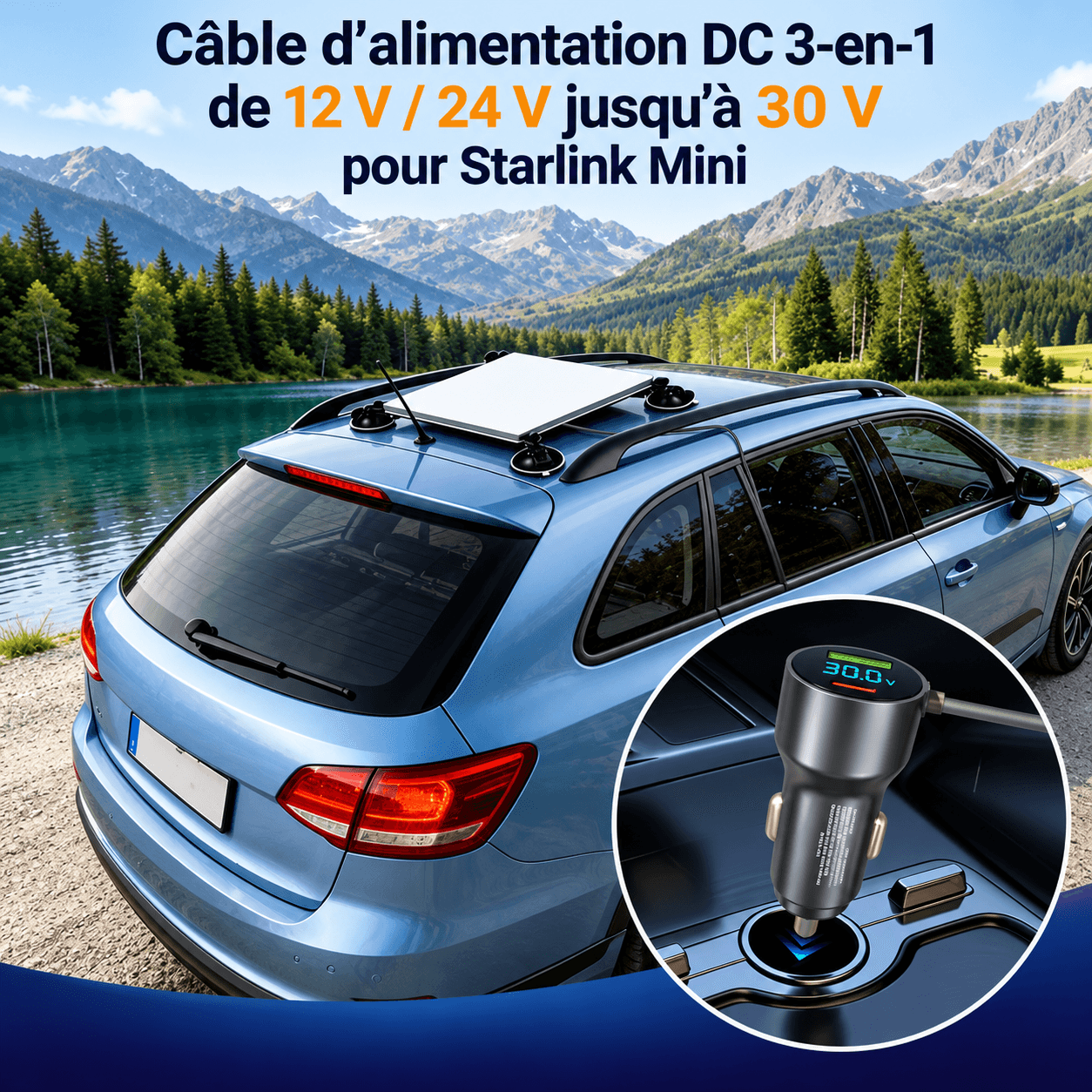 Chargeur Starlink Mini pour voiture