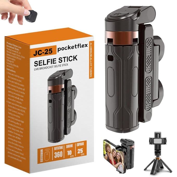 Perche à selfie trépied