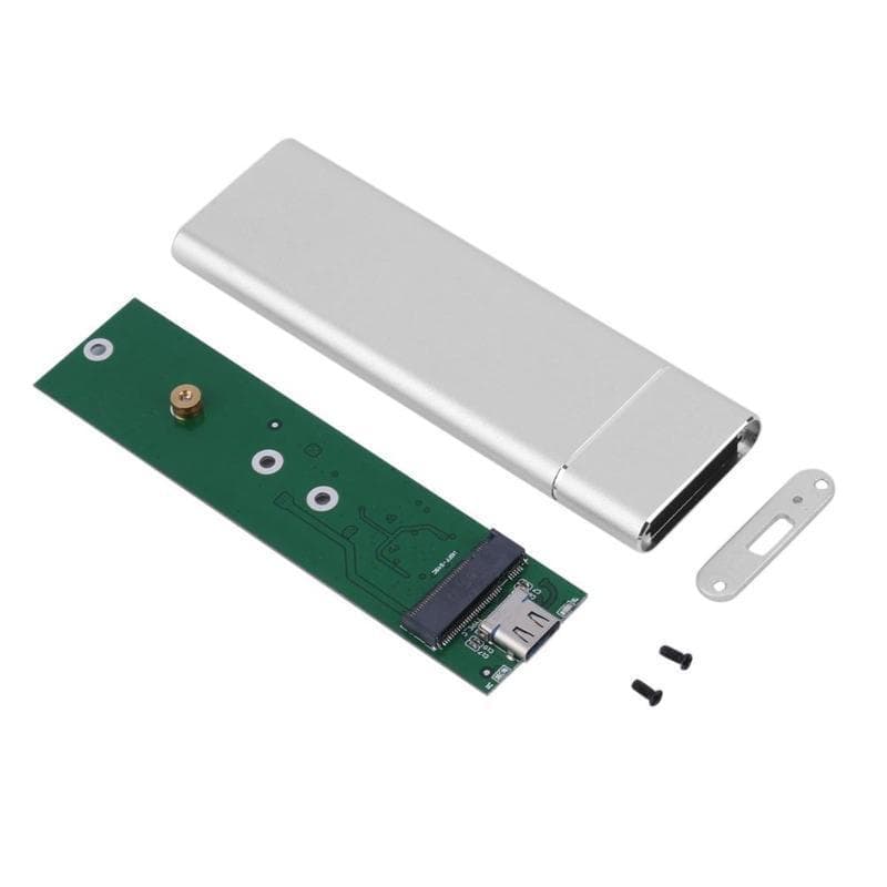 Boîtier double protocole SATA NVMe HDD en alliage d'aluminium USB 3.0 et Type C pour SSD M.2