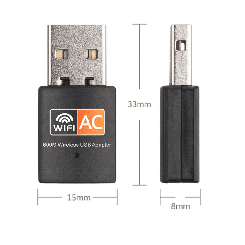 Adaptateur Wi-Fi USB AC 600 Mbps – Double bande 2,4 GHz / 5 GHz